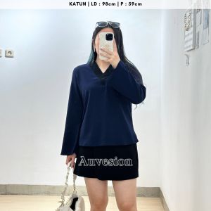 450 zeline long slevees vee neck blouse