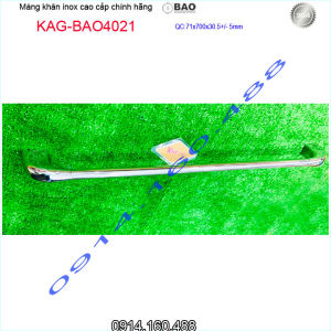 Giá treo khăn Inox Bảo KAG-BAO4021 hàng high-level thiết kế siêu cao cấp Towel bar SUS304 dập khuôn sang trọng cấp cao VĨNH VIỄN