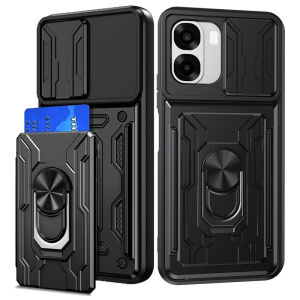 Kickstand Armor Case For OPPO A6x A6t A6k A6 5G 4G Cover Card Slot Pocket Ring Stand Holder Fundas Coque Capa