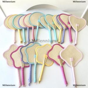 [COD] Millennium Colorful Handmade Palm-leaf Fan Chinese Style Straw Bamboo Woven Fan Summer Anti-Mosquito Cooler Handfan Home Decor Pendant
