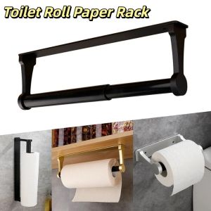 JEHUA Heavy Duty Paper Towel Holder Space Aluminum Stainless Steel Toilet Roll Holder Tissue Hanger Non Perforated Paper Roll Hanger Under Cabinet