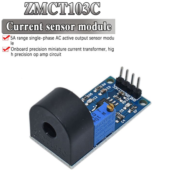 Current Sensor ZMCT103C 5A Range Single Phase AC Active Output Onboard ...