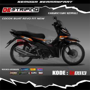 Stiker Striping Motor HONDA REVO FIT FI Variasi List Simpel Semifull Design Terbaru Kode LA0913