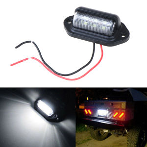 438178 ZXC 1Pc Waterproof 6 LED 12V License Plate Light Car Boat Truck Trailer Step Lamp