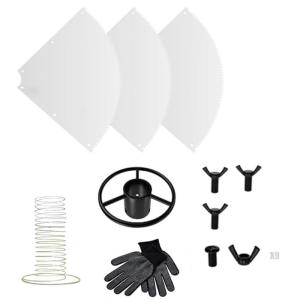 แผ่นกั้นกระรอกทนทานสำหรับกลางแจ้งป่าแขวนอเนกประสงค์สำหรับสถานีนกกำลังป้อนอาหาร