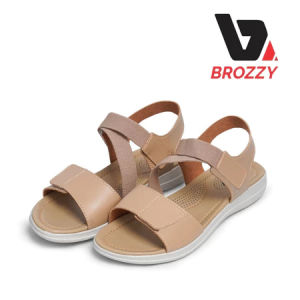 Sandal Wedges Wanita Korea 100% Brozzy B18 Sendal Flat Cewek Sandal Gunung Wanita Casual