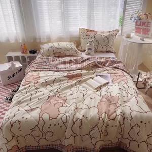 Summer cool quilt washed cotton double air-conditioned quilt thin childrens summer quilt