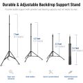 Neewer Photo Studio Backdrop Support System, 10ft/3m Wide 6.6ft/2m High Adjustable Background Stand with 4 Crossbars, 6 Backdrop Clamps, 2 Sandbags, and Carrying Bag. 