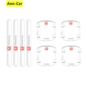 【 Ann-Car 】4ชิ้น/เซ็ต Honda Car Door Handle Protector Cover Inner Bowl Anti Scratch Sticker Jazz City BRV CRV HRV Accord Civic