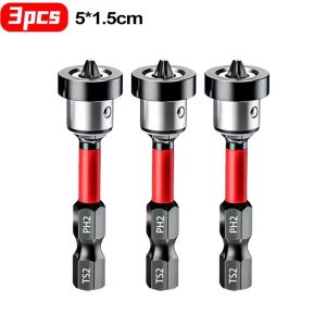 10Pcs Positioning Screwdriver Bits Non-Slip Batch Head Cross Screwdriver Impact Drill Bits Drywall Screw Locating Drill Tools