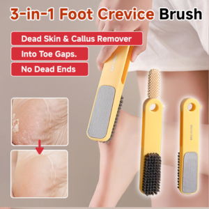 【3-in-1】Foot Exfoliator/Callus Remover/Pedicure Tool/Toe Cleaner Brush/Deep Cleaning Scrubber For Athletes/Foot Callus Remover Exfoliating Tool Portable Foot File Pedicure Tools Hard Cracked Clean Foot Care Tool Beauty Access