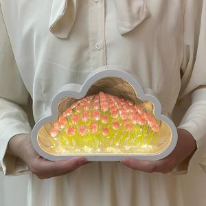 fengwan123 Creative Gift Tulip Flower Sea Small Night Light Birthday Gift Love Gift Makeup Mirror Room Decoration Christmas Halloween Thanksgiving Day Gift