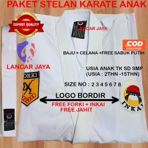 BAJU KARATE ANAK FREE FORKI - INKAI -SABUK PUTIH