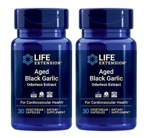 Life Extension Aged Black Garlic Odorless Extract 30 Vegetarian Capsules Dietary Supplement Imported from USA