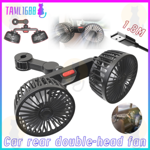 [✅SG Ready Stock] Dual-Head Car Fan for Backseat USB Powered Car Cooling Fans with 3 Speeds 360° Rotatable 5V Electric Car Seat Fan