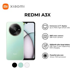 Xiaomi Redmi A3X 4G 3+64GB Global Version Smartphones | Stylish glass back design | Smooth 6.71 90Hz display