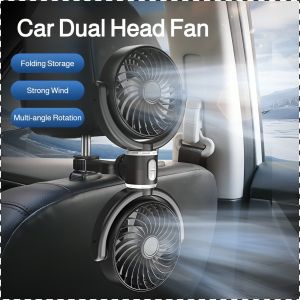 Car Fan Adjustable Temperature in the Car Electric Fan Three Wind Speeds Air Supply Headrests Cooling