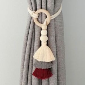 FLYING Elegant Curtain Tiebacks Decorative Tassel Window Curtain Buckles Simple Curtain Holdback Home Decor