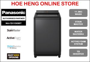 PANASONIC 11.5kg Powerful Clean & Convenient Top Load Washing Machine NA-FD115X3BT