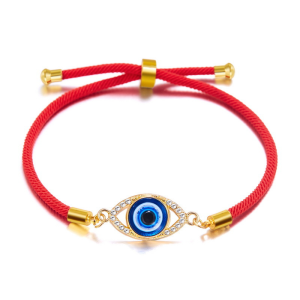 สร้อยข้อมือโลหะผสมเพชร ปีศาจตา สร้อยข้อมือ ปีศาจตา ดึงน้ำมันออก