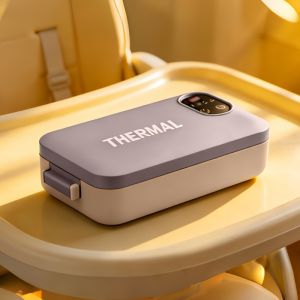 Portable Electric Lunch Box Food Warmer 304 Stainless Steel No Water Needed Auto Heating Keep Warm