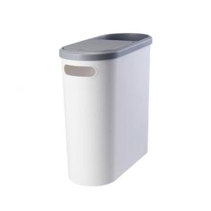 Trash Bin with Easy Press Lid Fashionable Garbage Can Push Top Waste Bin Bathroom Storage Bucket for Any Room