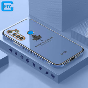 For Realme 5i 5S 5 6I Case Cover Maple Leaf Soft TPU Case Luxury Chrome Plating Square Cases . Special Price Phone Case