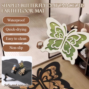 Special-shaped Butterfly Diatom Mud Floor Mat Super Absorbent Shower Doormats Non Slip Entrance Rugs