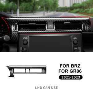 KUNGKIC Real Dry Carbon Fiber For Subaru BRZ Toyota GR86 2021-2025 Car Center Control Center Air Vent Cover Stickers Interior Accessories