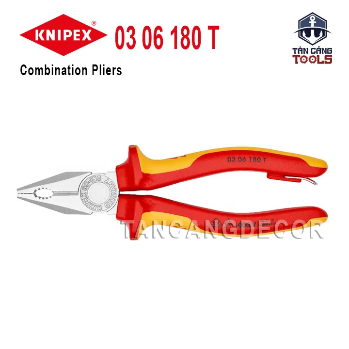 Kìm Đa Năng Cách Điện 1000V 180 mm Knipex 03 06 180T ( Có Móc Treo ...