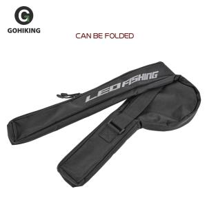 Folding Fishing Tackle Bag Oxford Cloth Fishing Rod Shoulder Bag Large Capacity Adjustable Strap for Outdoor Fishing