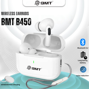 BMT B450 Fon Telinga Tanpa Wayar Sebenar Bluetooth 5.2 Fon Telinga Stereo Kalis Air Fon Telinga Dalam Stereo Kalis Air