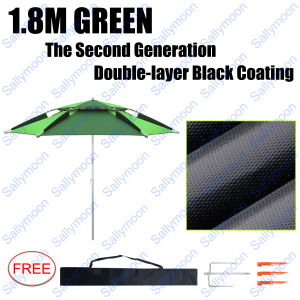 MOON Outdoor umbrella 1.8/2.0/2.2m(diameter) Foldable Outdoor Canopy 360º Rotating sunshade Fishing tent Instant open tent Portable anti UV sun shelter for Camping Fishing Hiking Sports Garden Beach Patio Balcony etc[In Stock & Fast Shipping]
