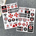 A4 Size Motorcycle Side Strip Bike Helmet Sticker Umbrella Corporation Resident Evil HRC OHLINS Decal Motorcycle Accessories. 