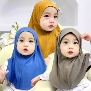 🧕💗 [K_001] ฮิญาบ/ผ้าคลุม สำหรับเด็กแรกเกิด รุ่น Bayi Newborn สำหรับน้องวัย 0–12 เดือน ใส่ง่าย ไม่ร้อน ไม่ระคายเคือง  เนื้อผ้านุ่มพิเศษ ใส่แล้วไม่งอแง! 💕