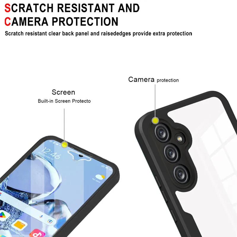 YUEQIAN - Cover per Xiaomi Poco X7 Pro 5G, 360° Fronte Retro