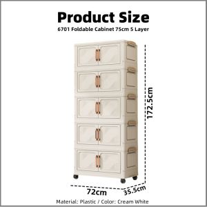 Johor Seller | Foldable Wide Storage Cabinet for Home Use Clothes Cabinet