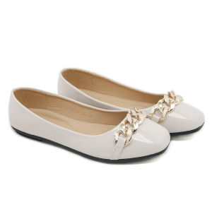 【Gevale】Women Fashion doll shoe Korean Ballet shoes Gloosy