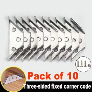 Universal Furniture Stainless Steel Corner  Brackets for Cabinet Angle Shelf Corner Connector