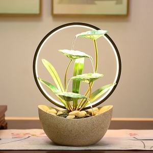 Water Feature Decorative Items Display Decorative Accessories Water Fountain Indoor Light Luxury Flowing Water Ornaments Wear-Resistant and Durable Water Feature Decorative Items Display Desktop Home Decoration Items