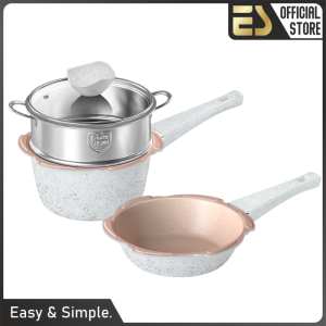 ES Panci Mpasi 1 Set Proregina Duo Cooking Wajan Mpasi Panci Steamer Panci Susu Mpasi Serbaguna Satuan