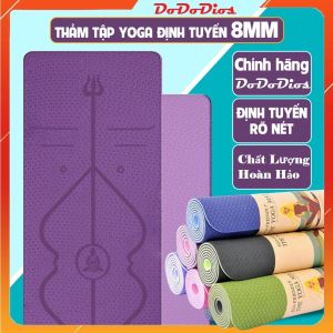 Thảm Tập Yoga Định Tuyến TPE cao cấp tặng kèm túi đựng - Thảm yoga chống trượt chính hãng dododios Thảm Tập Yoga Thảm Tập Gym Định Tuyến TPE dododios Thảm Yoga Chống Trượt