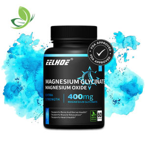Magnesium Glycinate 400 mg Magnesium Oksida Meredakan Stres dan Kram Kaki Mendukung Kesehatan Tidur Jantung Saraf & Otot