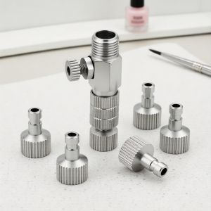 5pc 1/8 Airbrush Quick Release Set Male/Female Couplers w/ Valve for Compressor & Hose