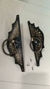 Handle Pintu Rumah Tarikan Gebyok Kuningan Motif Gunungan Jumbo 32Cm Terlaris Harga Murah