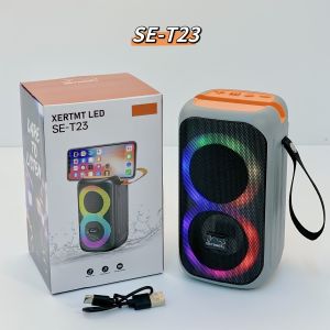 【8W】SE-T23ลำโพงบลูทูธ ฟังเพลงร้อง RGBไฟ เสียงดีเบสหนัก เวอร์ชันบลูทูธ5.3 Bluetooth speakers