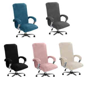 Machine Washable Silver Fleeces Chair Cover Stretchable Dustproof Designs for Home Theater Furniture