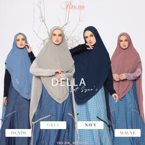 REALPIC Gamis Syari Denim Della set vol 2 by Rayna - Ray.Na