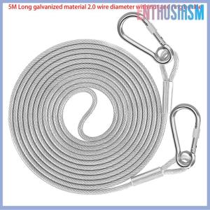 【Enthusiasm】🌟🌟【Hot Sale】🎈 3-10M Double-Headed Dog Tie Out Cable Leash Raction Rope Metal Buckle Steel Wire Anti-Rust Training Collar Outdoor Dogs Strap