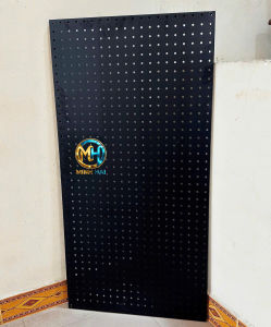 Khung tôn lỗ 6ly Pegboard (Trắng Đen) - Cài móc treo phụ kiện